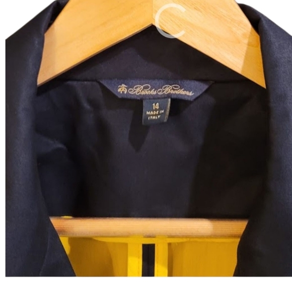 NEW, BROOKS BROTHERS, NAVY BLUE, CAR COAT, OVERCOAT, EXCELLENT CONDITION Size 14 - Picture 2 of 5